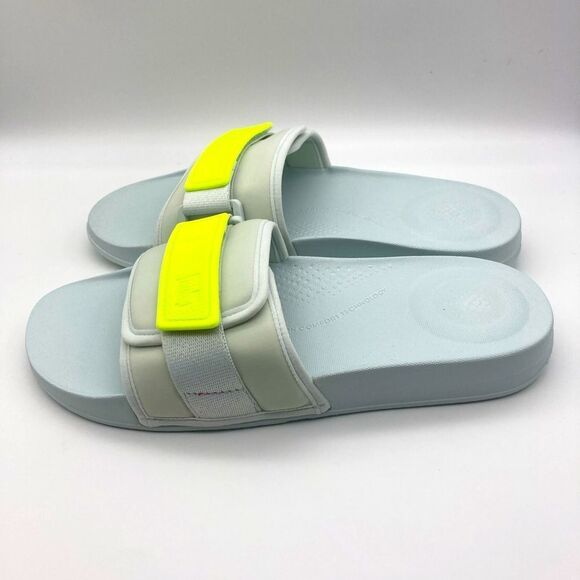 NWT FitFlop Iqushion Light Grey/Yellow Women’s Sandals SZ 9 - Picture 3 of 11